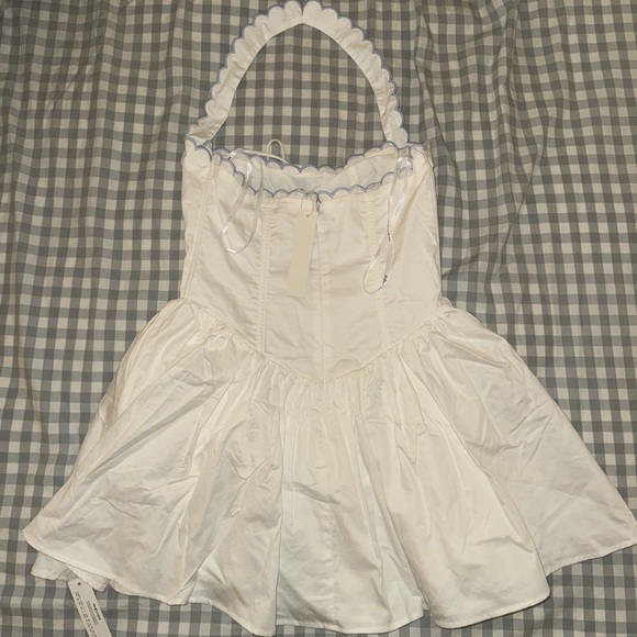 for love & lemons tea time poplin bustier mini dress white size S NWT - Picture 5 of 7